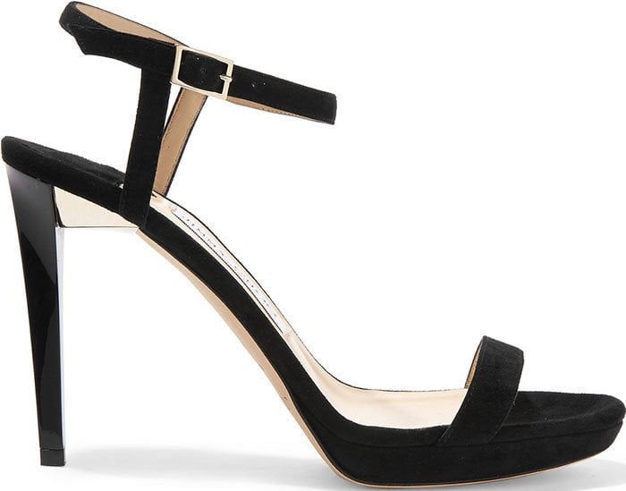 Suede Jimmy Choo Claudette Ankle Strap Platform Sandals