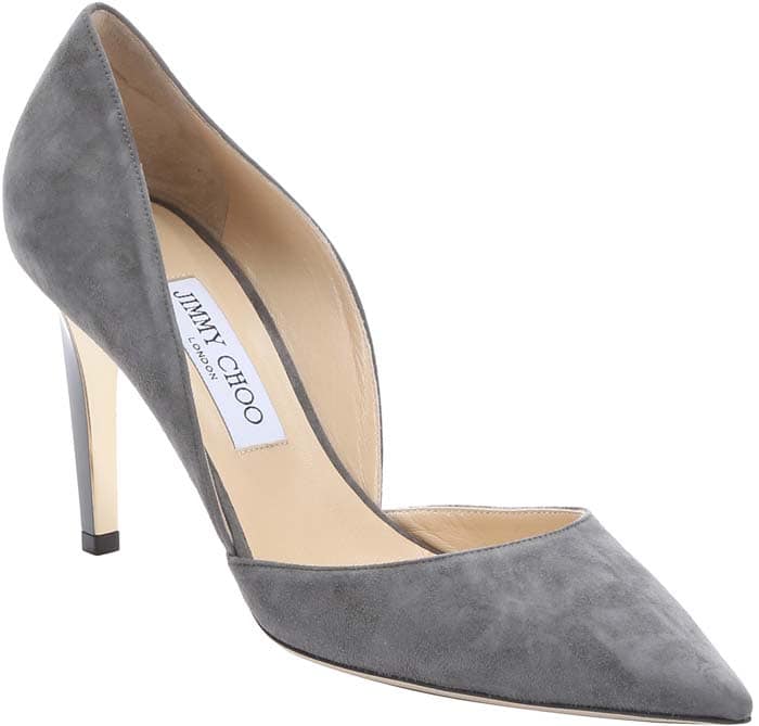 Jimmy Choo Mist Suede "Darylin" d'Orsay Pumps