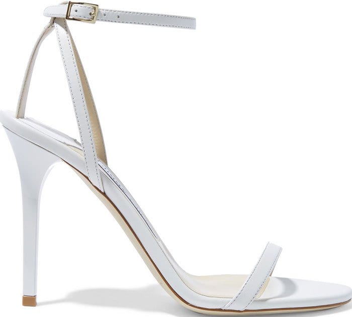 Jimmy Choo Minny White Leather Sandals