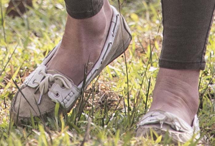 Kate Middleton's feet in Sebago slip-on shoes