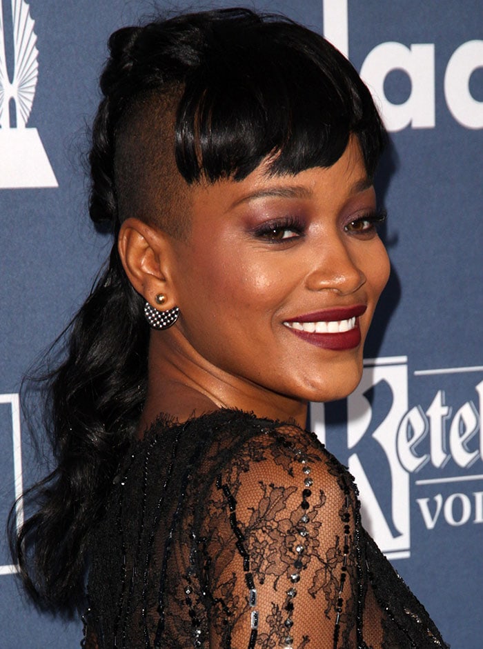 Keke Palmer's undercut ponytail hairstyle