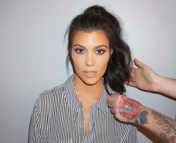 Kourtney Kardashian gets all glammed up as she shoots interview clips for the latest season of "Keeping Up With the Kardashians"