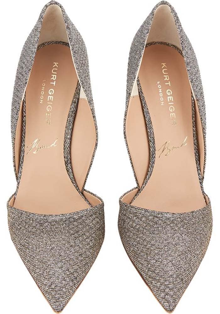 Kurt Geiger Bond Metallic Glitter Heels