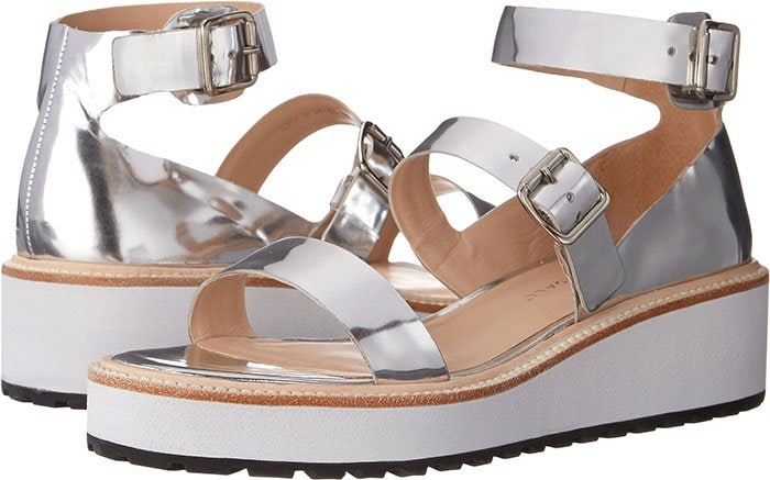 Silver Metallic Loeffler Randall "Pia" Sandals