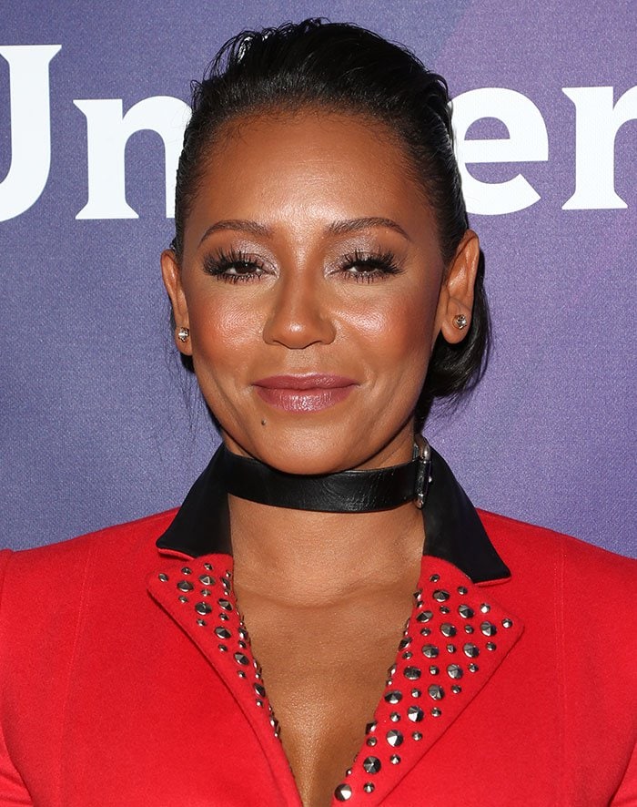 Mel B slicks her hair back at the 2016 NBCUniversal Summer Press Day