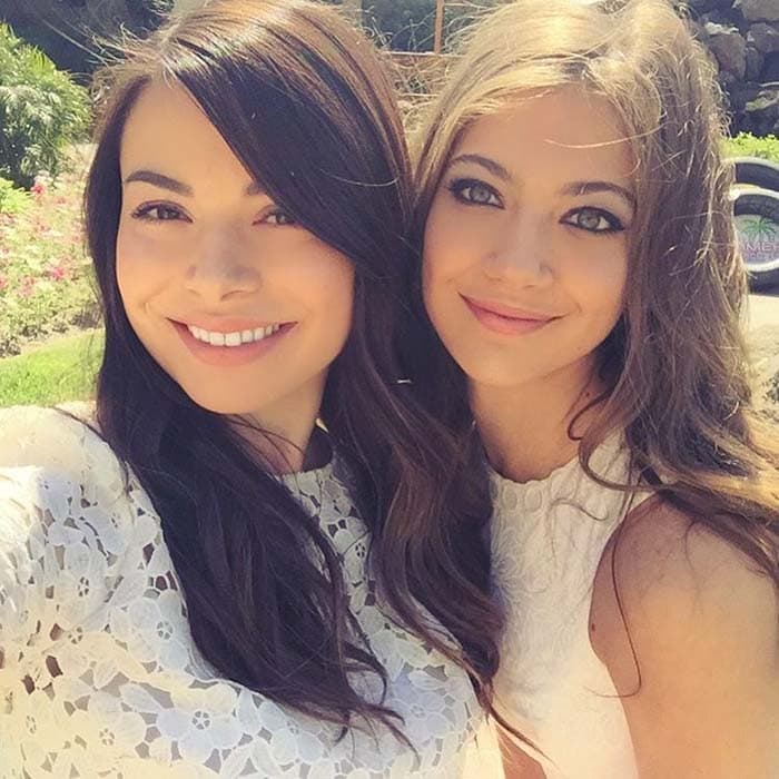 Miranda Cosgrove uploaded a photo of herself and her new BFF Mia Serafino during the 2016 NBCUniversal Summer Press Day