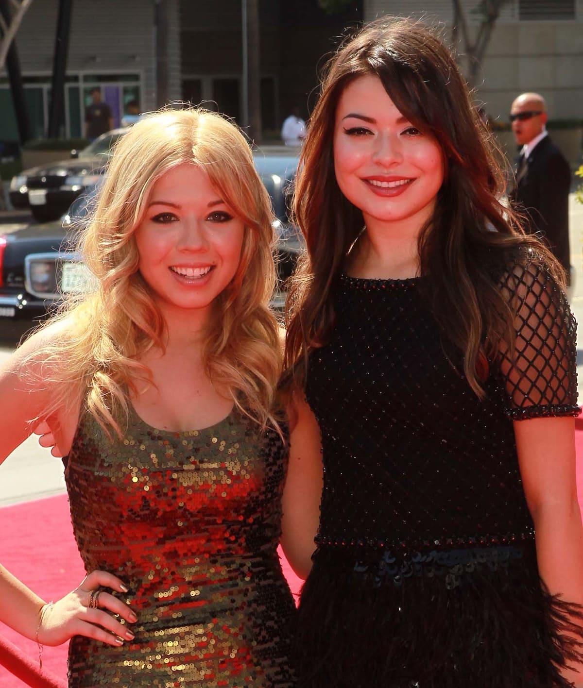 Miranda Cosgrove and Jennette McCurdy became friends starring in the American teen sitcom iCarly created by Dan Schneider