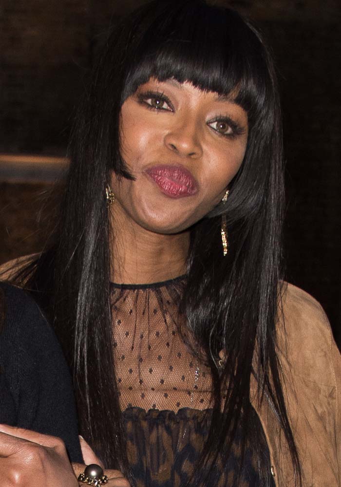 Naomi Campbell wears her hair down at her self-titled book launch