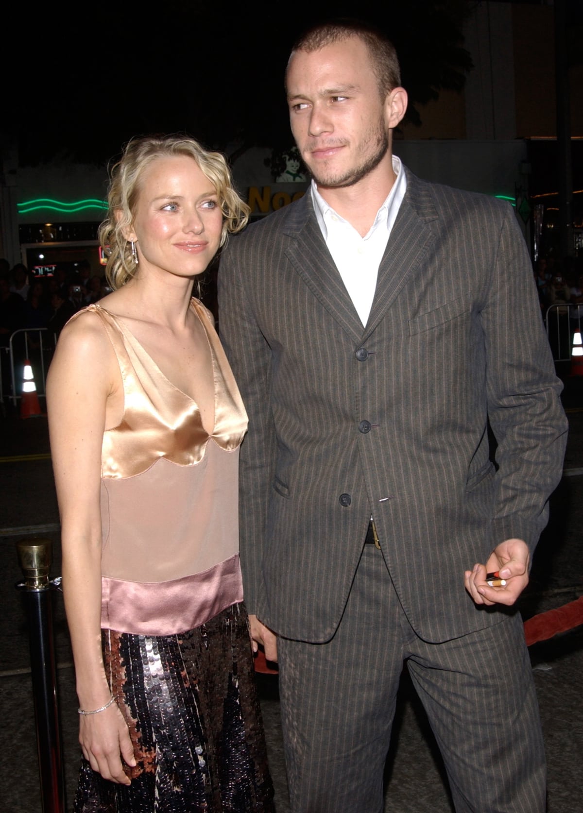 Naomi Watts and Heath Ledger met on the set of action/adventure film Ned Kelly and dated from 2002 to 2004