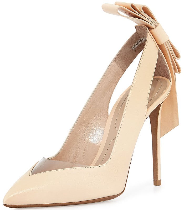 Nicholas Kirkwod Origami bow pumps nude