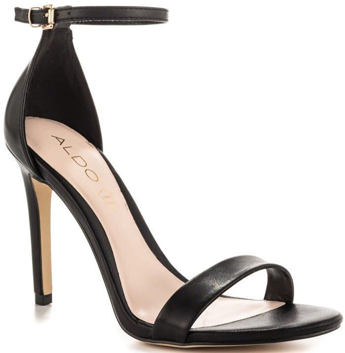 Aldo Paules Dress Heels Black Leather