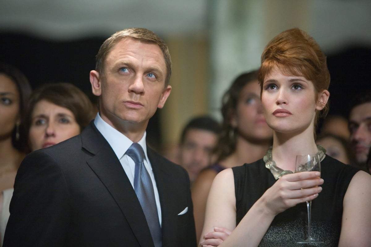 A still of Daniel Craig as James Bond and Gemma Arterton as MI6 agent Strawberry Fields in the 2008 spy film "Quantum of Solace"