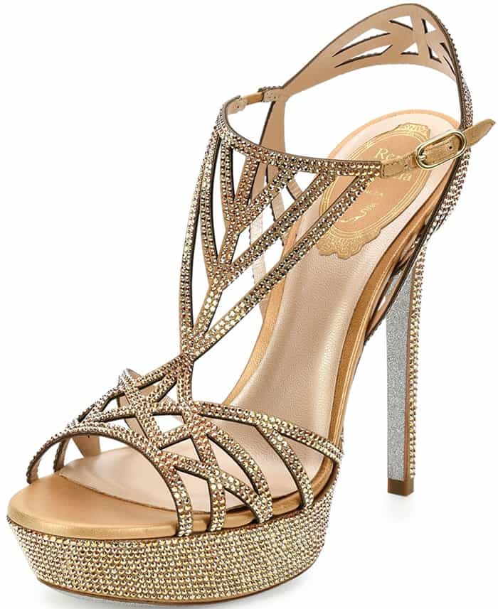 Rene Caovilla Neo Classic Strass Platform Sandals