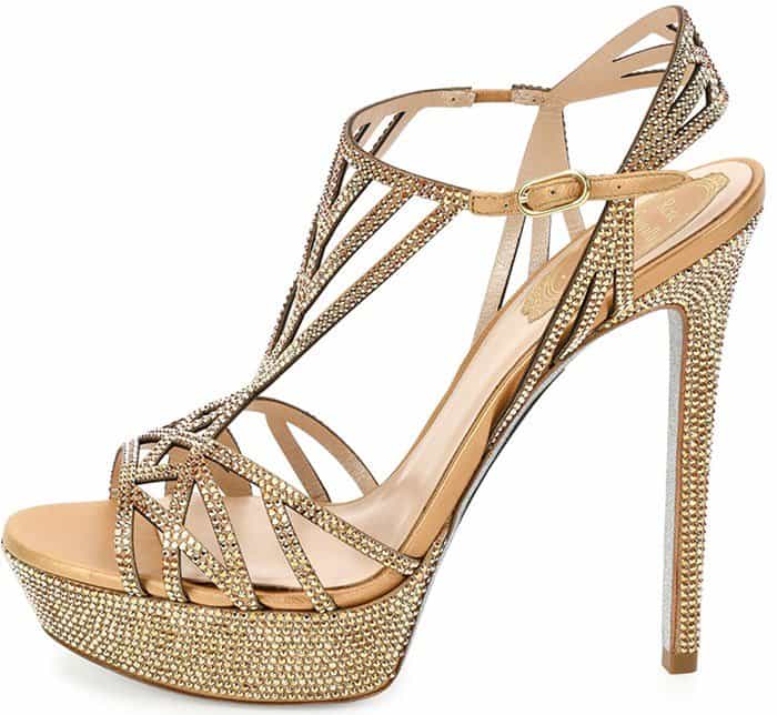 Rene Caovilla Neo Classic Strass Platform Sandals