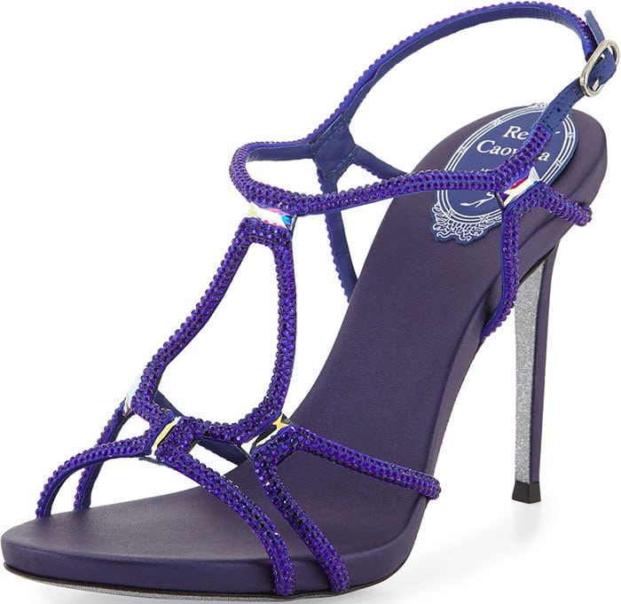 Rene Caovilla Strappy Crystal-Embellished Sandals