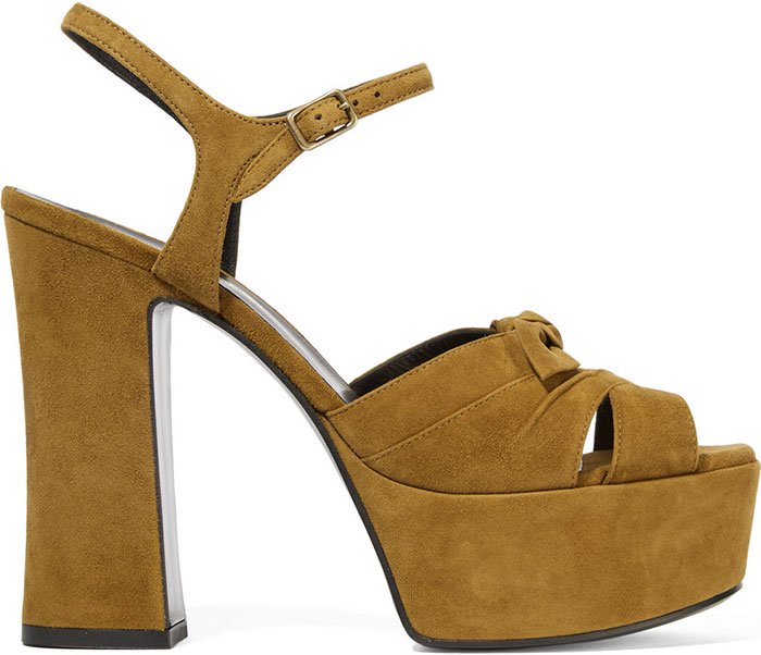 Saint Laurent Candy suede platform sandals