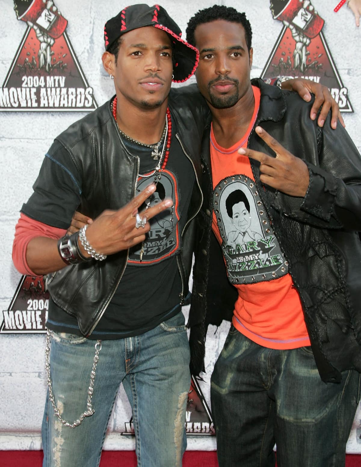 Shawn Wayans and Marlon Wayans attend the 2004 MTV Movie Awards