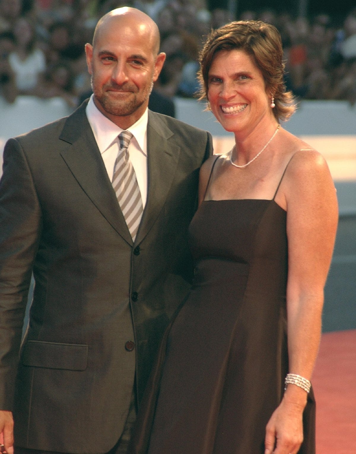 Stanley Tucci and Kate Spath-Tucci attend the premiere of "The Devil Wears Prada" during the 63rd annual International Venice Film Festival