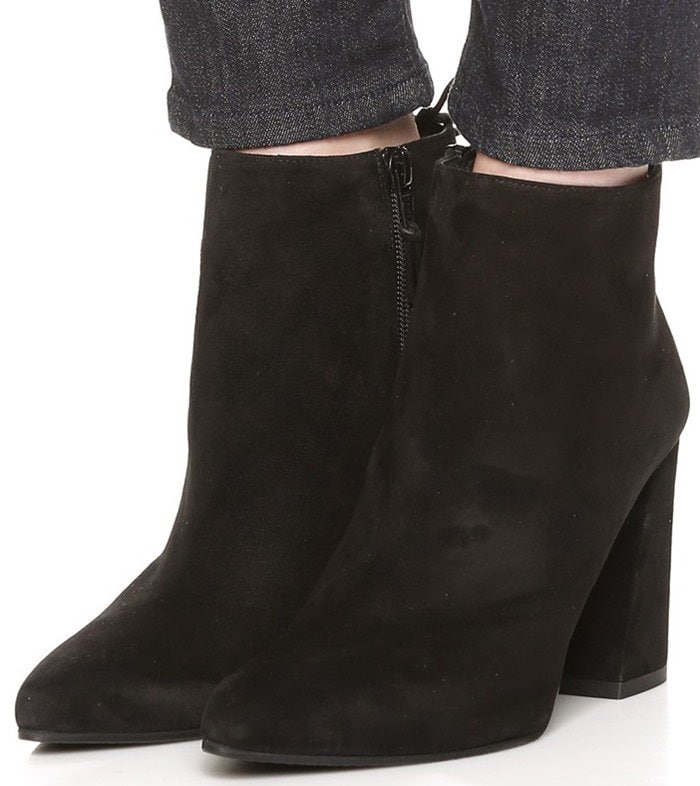 Stuart Weitzman Grandiose Pointy Booties in Black