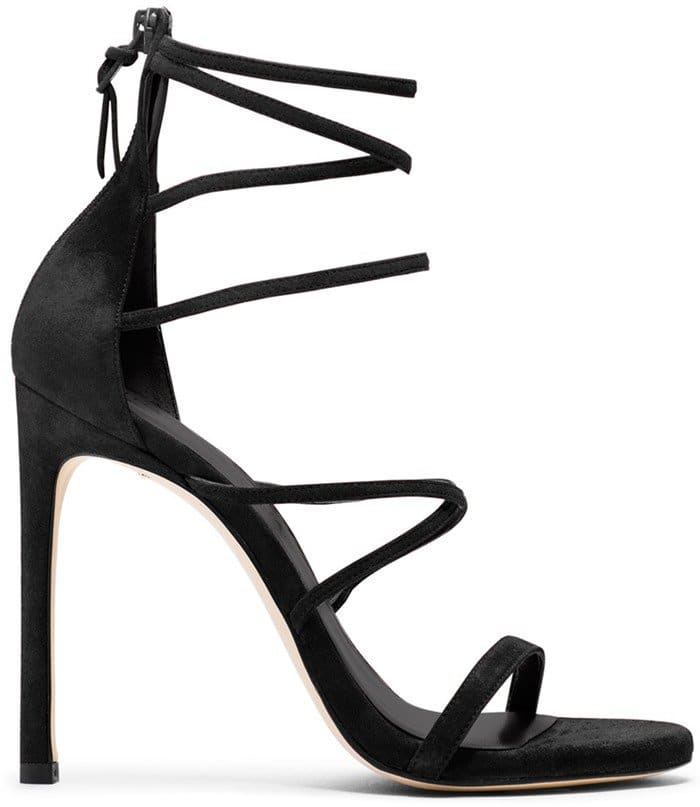 Black Suede Stuart Weitzman "Myex" Sandals