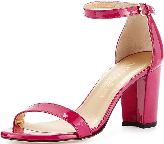 Stuart Weitzman NearlyNude Sandals Pink Patent