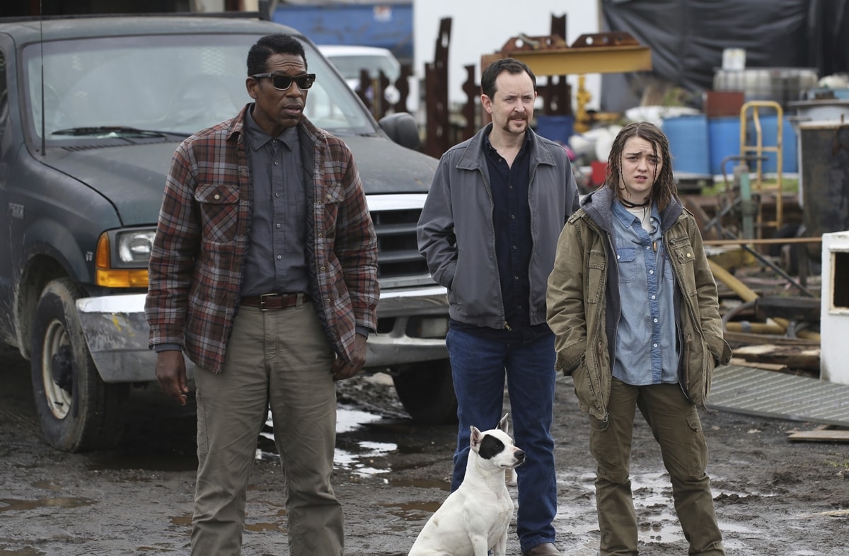 Orlando Jones as Cornelius "Dumbass" Thibadeaux, Richard Robichaux as Pascal, and Maisie Williams as Millie in The Book of Love