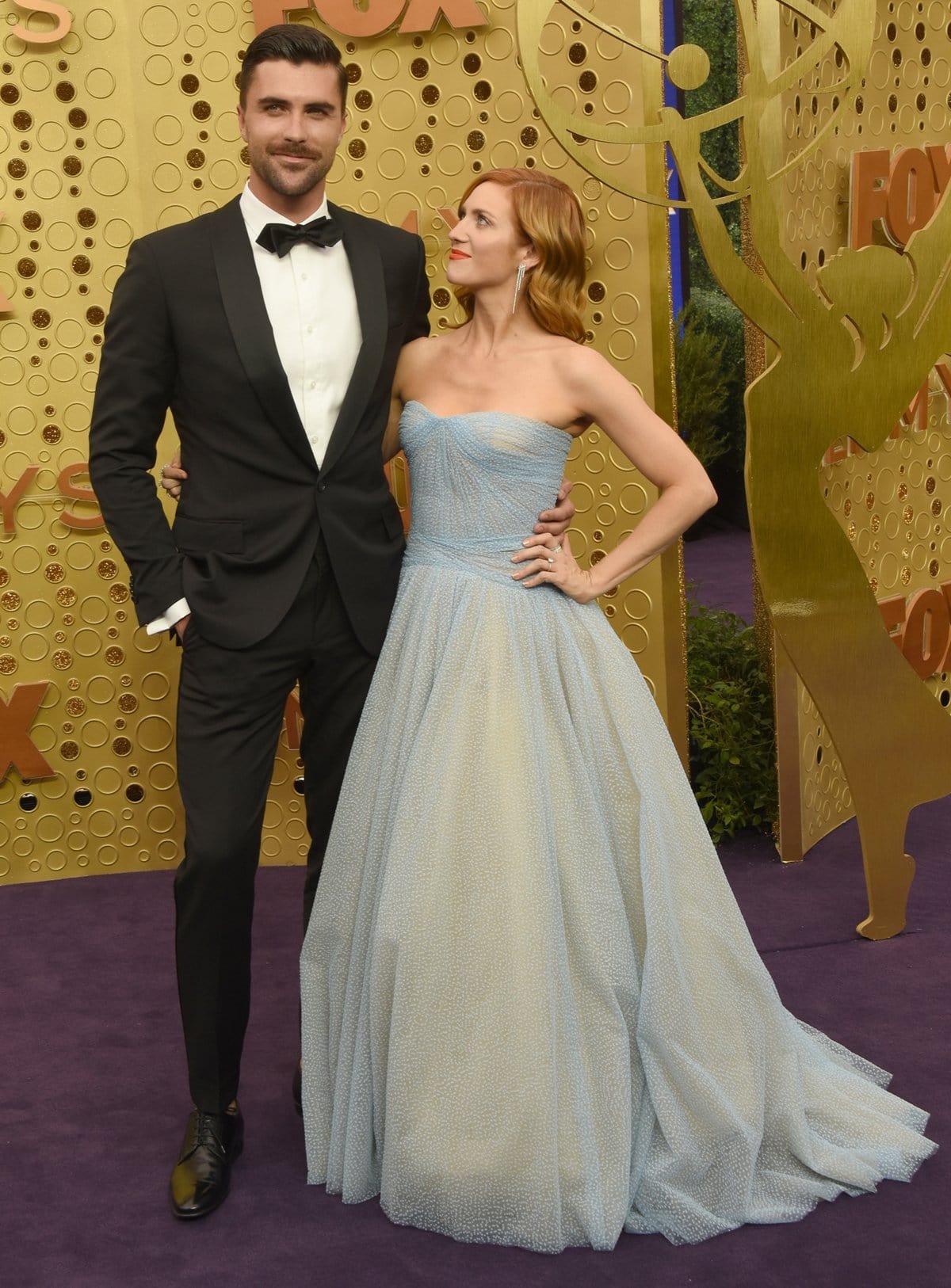 Tyler Stanaland and his wife Brittany Snow attend the 71st Emmy Awards