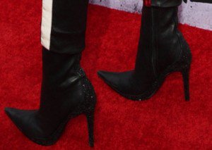 Zendaya Wears Haider Ackermann Stretch-Leather Pointy-Toe Boots