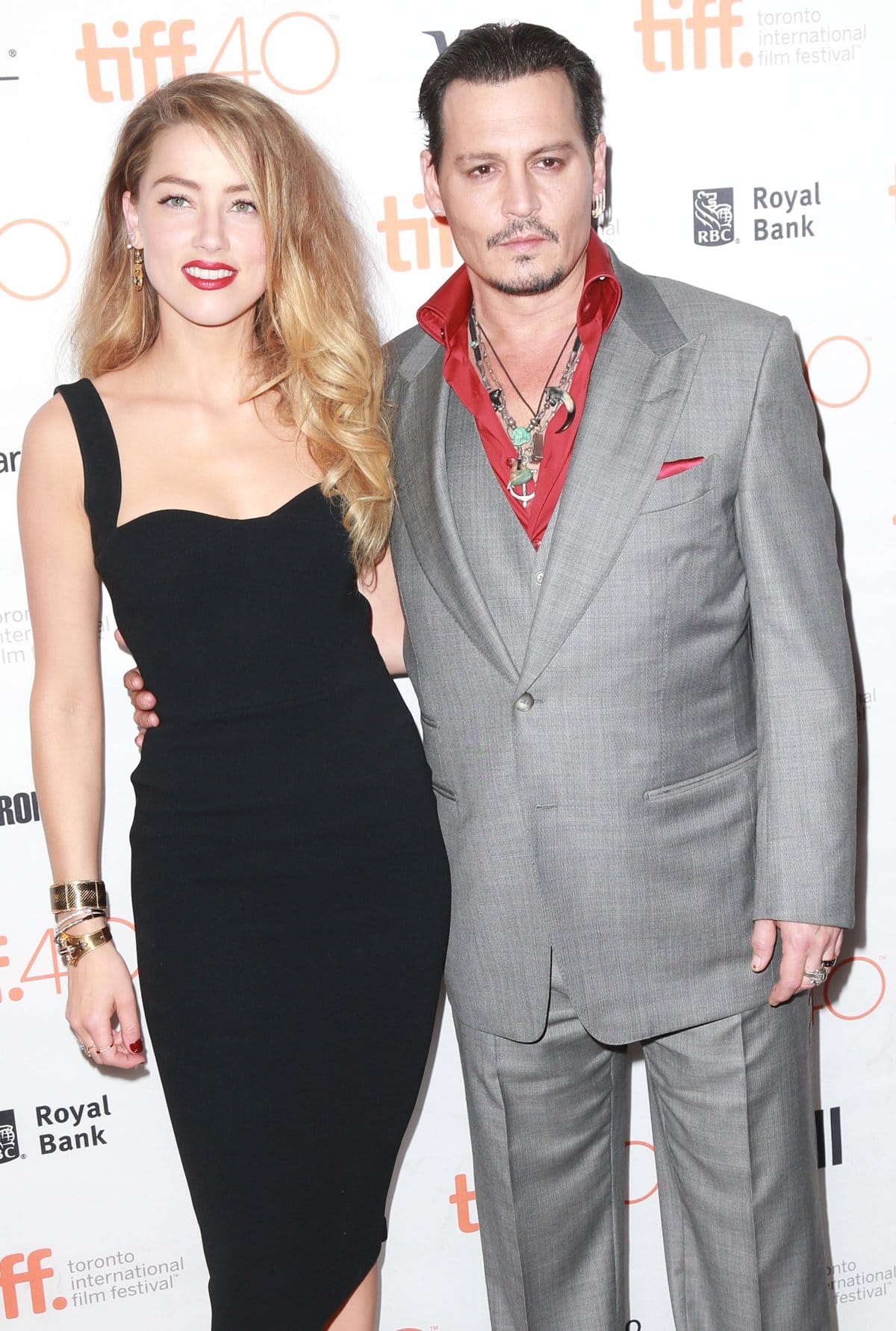 Even when wearing high heels, Amber Heard is shorter than her ex-husband Johnny Depp