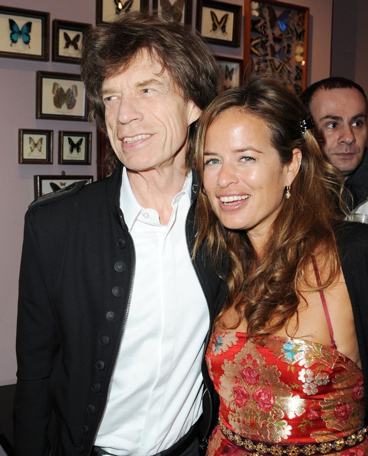 British-French jewelry designer Jade Sheena Jezebel Jagger with her father Mick Jagger