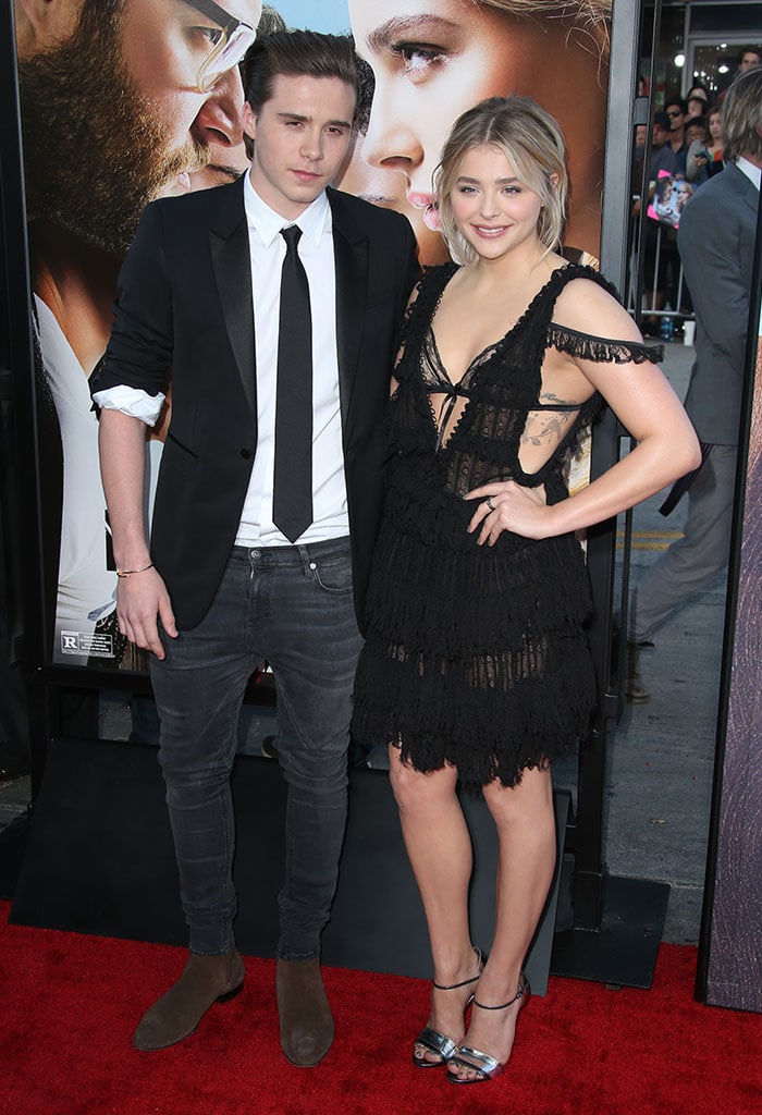 Brooklyn Beckham and Chloe Grace Moretz make their red carpet debut in monochrome ensembles