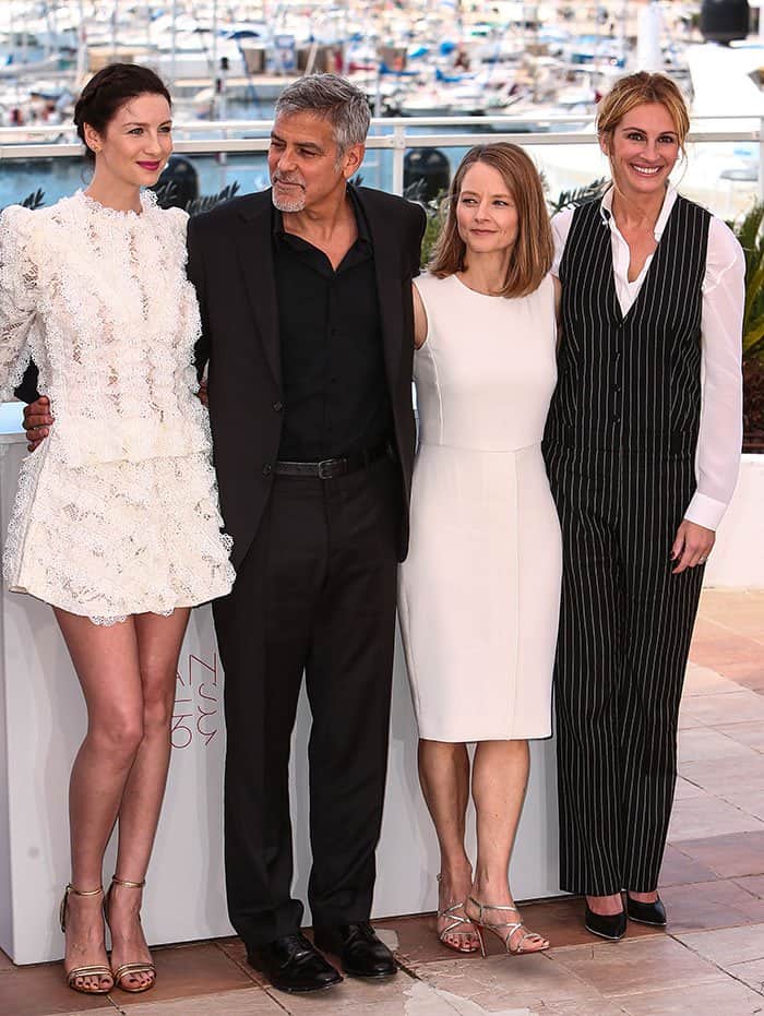 Caitriona Balfe, George Clooney, Jodie Foster, and Julia Roberts show a diverse range of heights at the 69th Cannes Film Festival