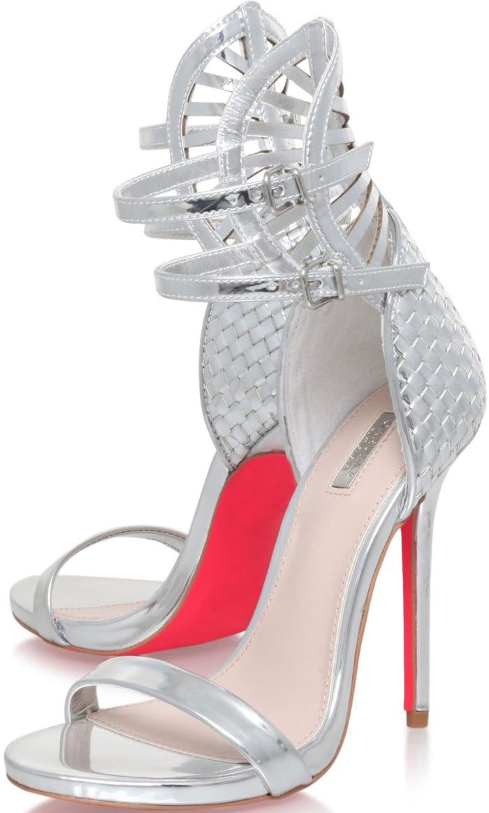 Silver Metallic Carvela Kurt Geiger "Gander" Sandals