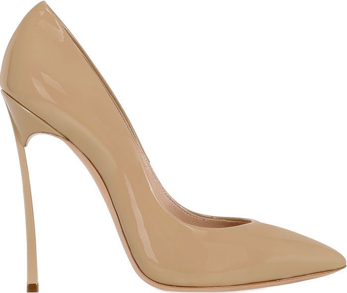 Casadei Blade Pumps in Nude Patent