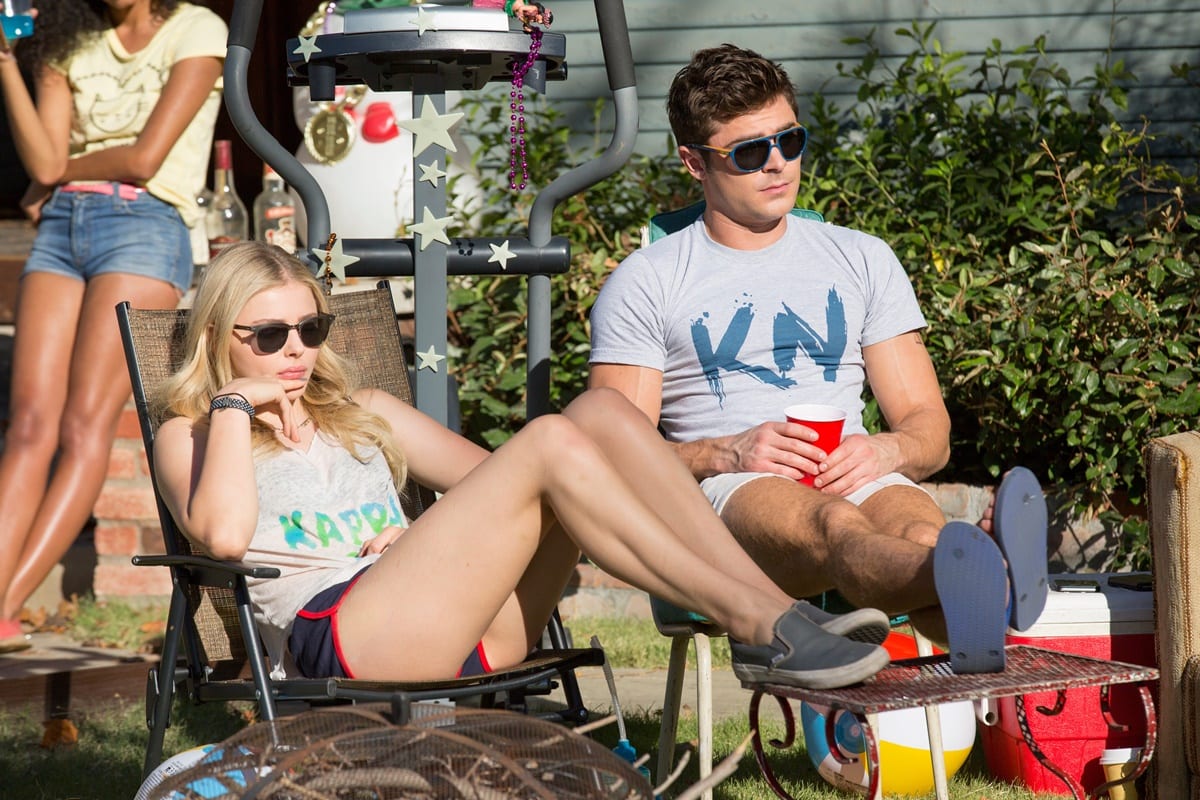 Chloe Grace Moretz as Shelby Robek and Zac Efron as Teddy Sanders in the 2016 American comedy film Neighbors 2: Sorority Rising