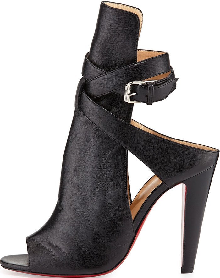 Christian Louboutin Hippik 100 cutout leather ankle boots