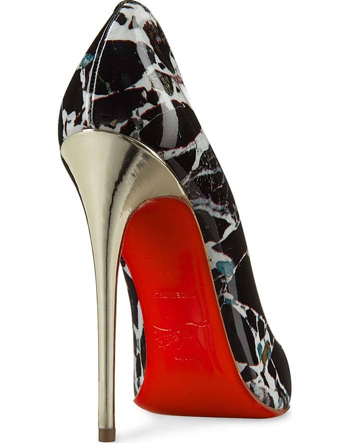 Christian Louboutin 'Pigalle Follies' 120 Patent Carrare/Specchi