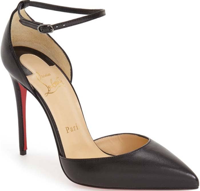 Black nappa shiny leather d'Orsay pump from Christian Louboutin