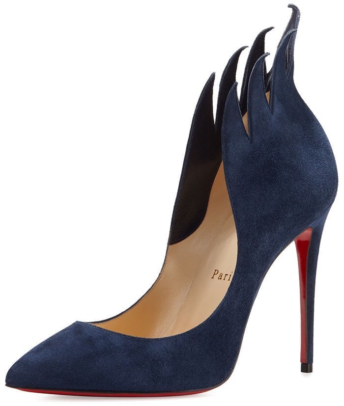 Christian Louboutin 'Victorina' Flame Topline Pointy Toe Pumps Blue