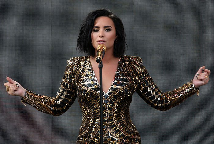 Demi Lovato wears Balmain as she performs at the KIIS FM Wango Tango