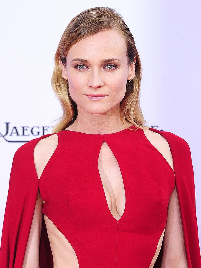 Diane Kruger side parts her hair at the 2016 German Film Awards held May 27 at Messe Berlin