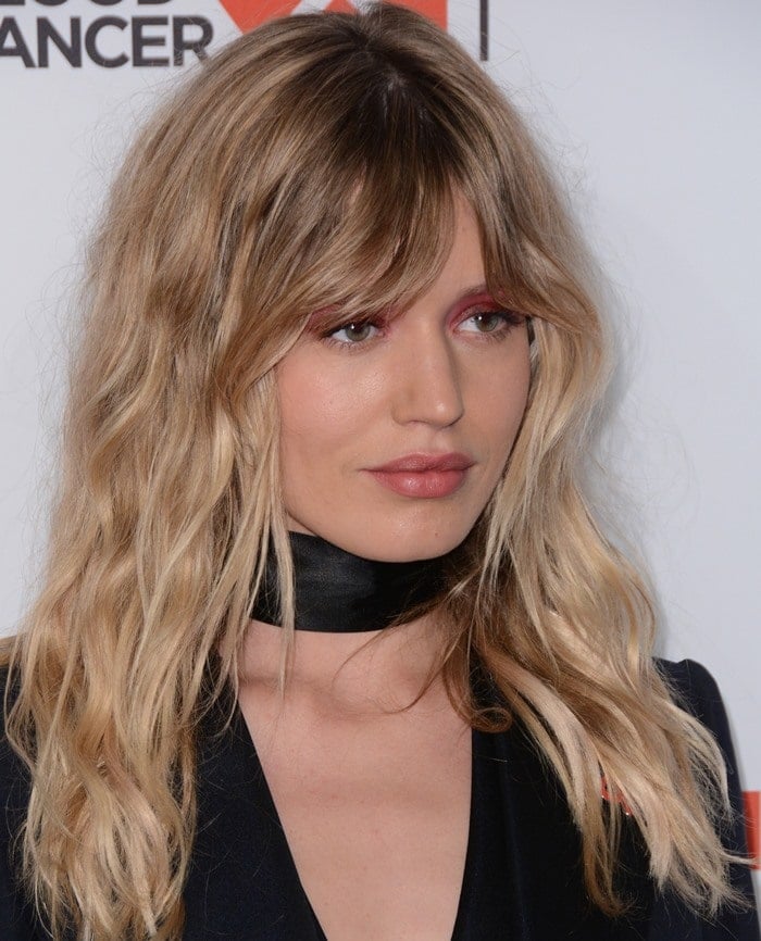 Georgia May Jagger sports pink eyeshadow at the Delete Blood Cancer DKMS Gala