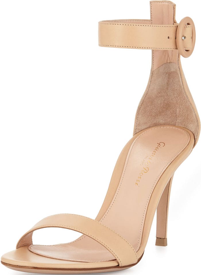 Gianvito Rossi "Portofino" Leather Ankle-Strap Sandals