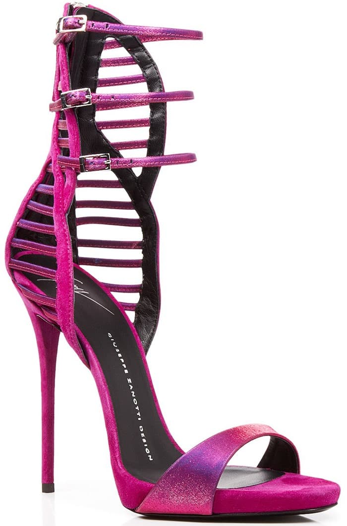 Giuseppe Zanotti Purple Evening Sandals - Coline Caged Back High Heels