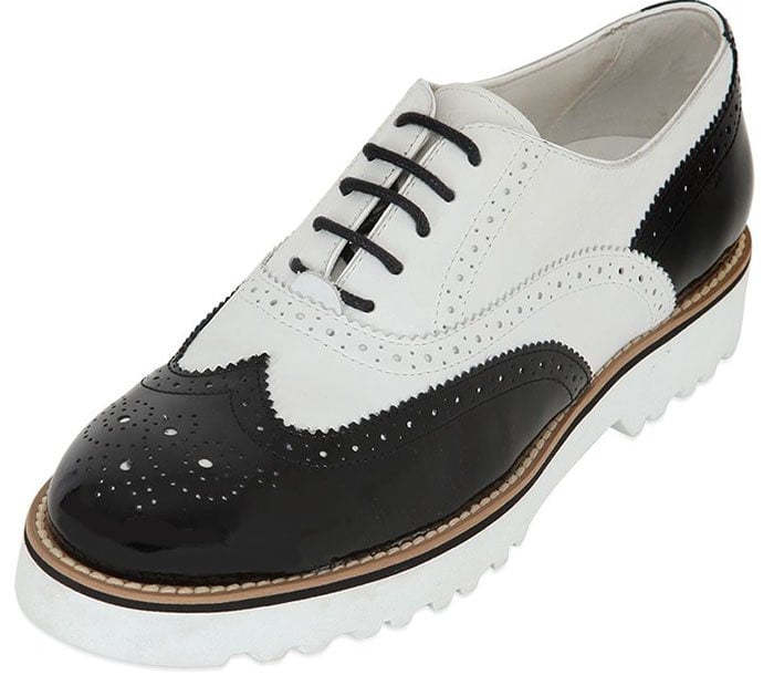 Hogan Brogue Black White Brogues