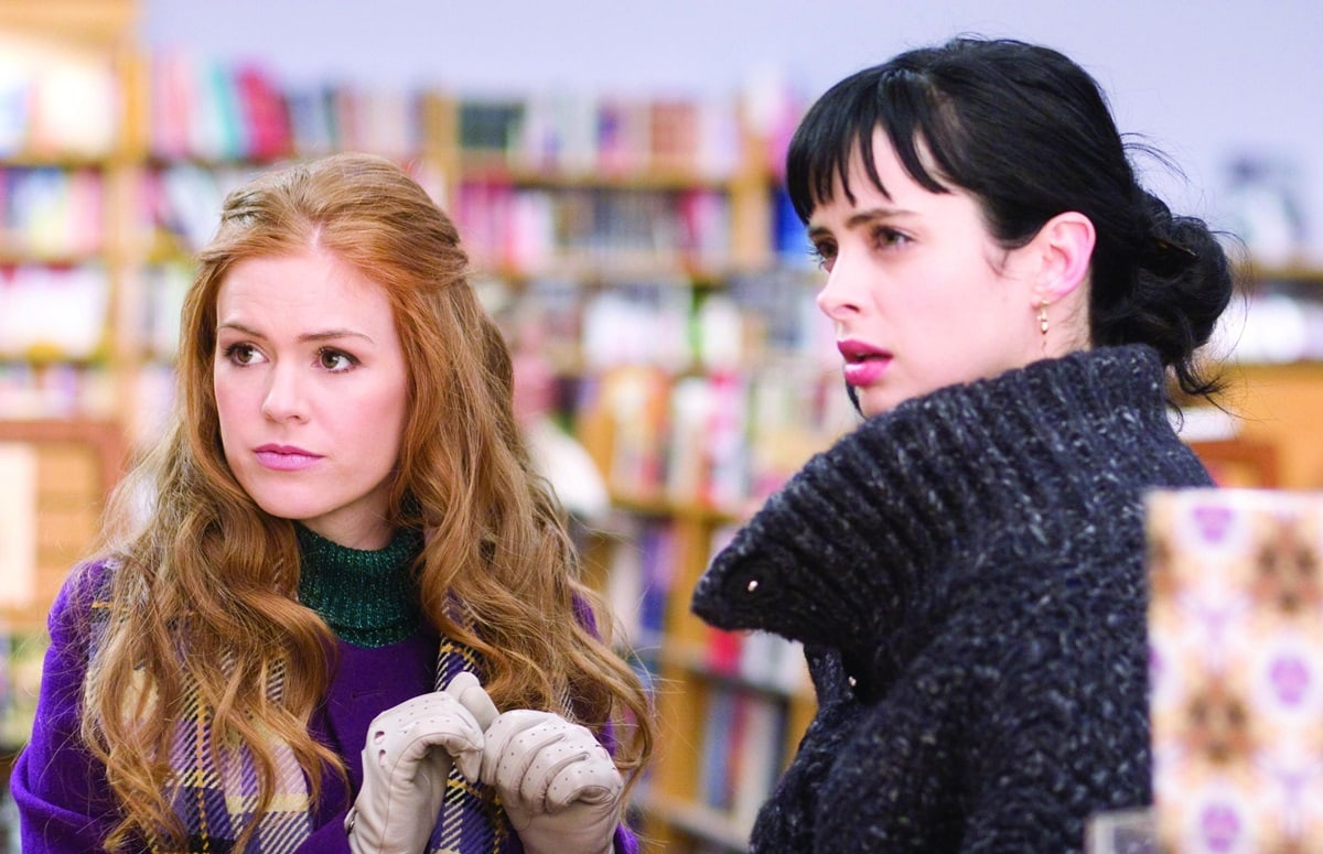 Isla Fisher as Rebecca Bloomwood and Krysten Ritter as Suze Cleath-Stuart in the 2009 American romantic comedy film Confessions of a Shopaholic