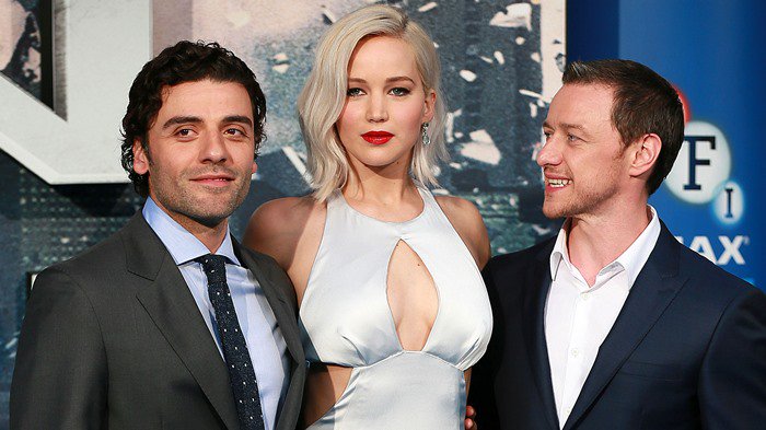 Jennifer Lawrence, Oscar Isaac, and James McAvoy