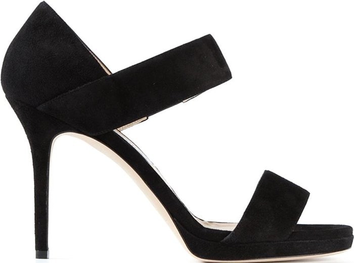 Black Suede Jimmy Choo 'Alana' Sandals