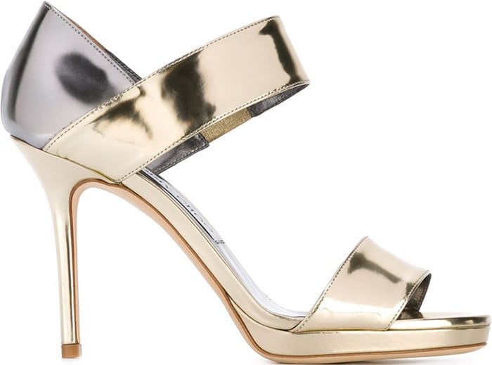 Two Tone Metallic Jimmy Choo 'Alana' Sandals