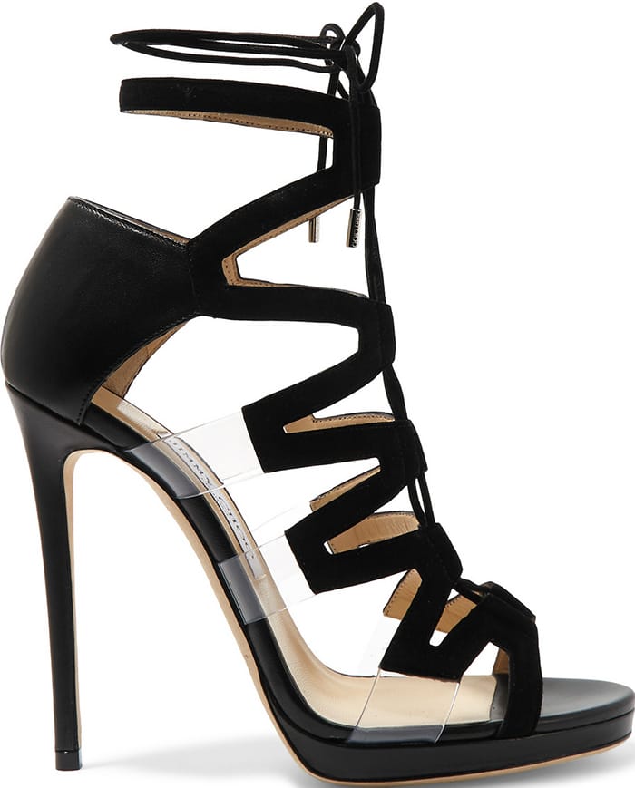 Jimmy Choo's 'Dani' pumps are crafted in Italy from supple black leather and suede